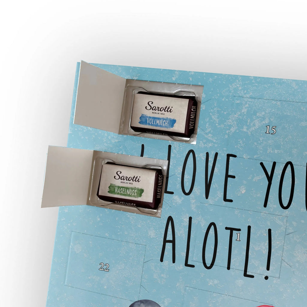 Personalisierter Schoko Foto Adventskalender Axolotl Liebe Personalisierter Schoko Foto Adventskalender, Molch, Axolotl, Lurch, Verlobter, Jahrestag, Ehemann, Große Liebe, Liebe, Lurche, Axolot, Schwanzlurch, Liebesbeweis, Freund, Valentinstag