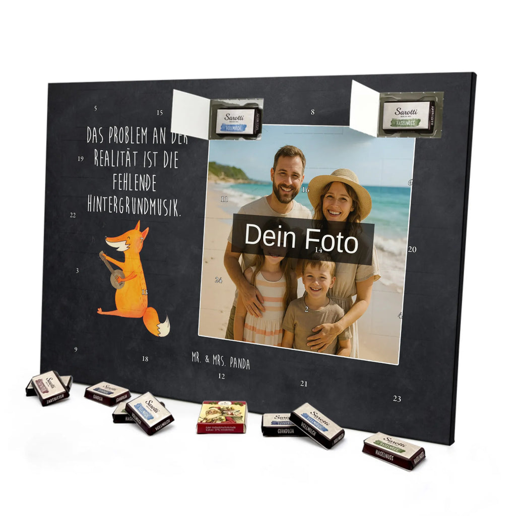 Personalisierter Schoko Foto Adventskalender Fuchs Gitarre Personalisierter Schoko Foto Adventskalender, Fuchs, Musik Spruch, Sänger, Füchse, Musikerin, Geschenk Musiker, Sängerin, Gitarre