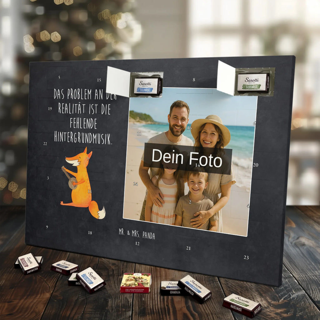 Personalisierter Schoko Foto Adventskalender Fuchs Gitarre Personalisierter Schoko Foto Adventskalender, Fuchs, Musik Spruch, Sänger, Füchse, Musikerin, Geschenk Musiker, Sängerin, Gitarre