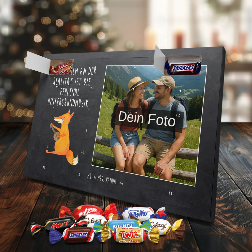 Personalisierter Schoko Foto Adventskalender Fuchs Gitarre Personalisierter Schoko Foto Adventskalender, Fuchs, Musik Spruch, Sänger, Füchse, Musikerin, Geschenk Musiker, Sängerin, Gitarre