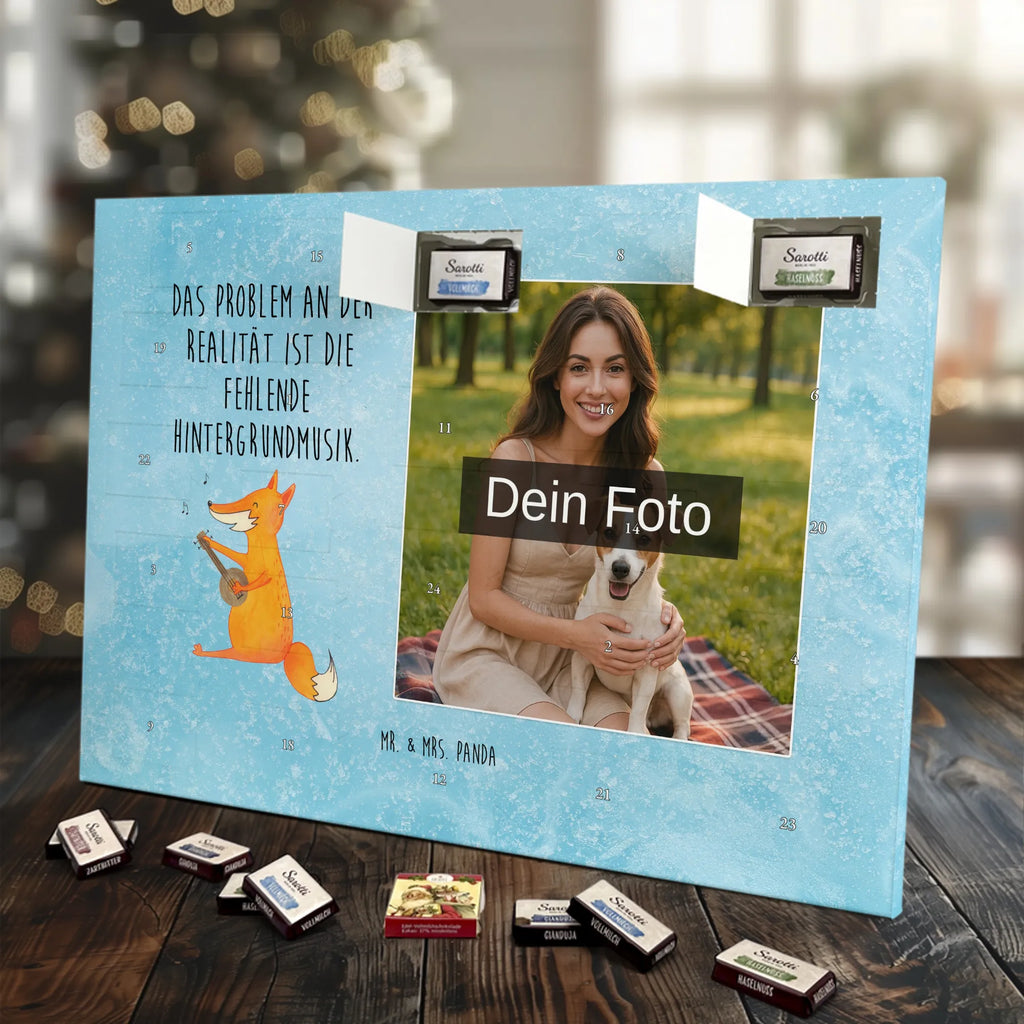 Personalisierter Schoko Foto Adventskalender Fuchs Gitarre Personalisierter Schoko Foto Adventskalender, Fuchs, Musik Spruch, Sänger, Füchse, Musikerin, Geschenk Musiker, Sängerin, Gitarre