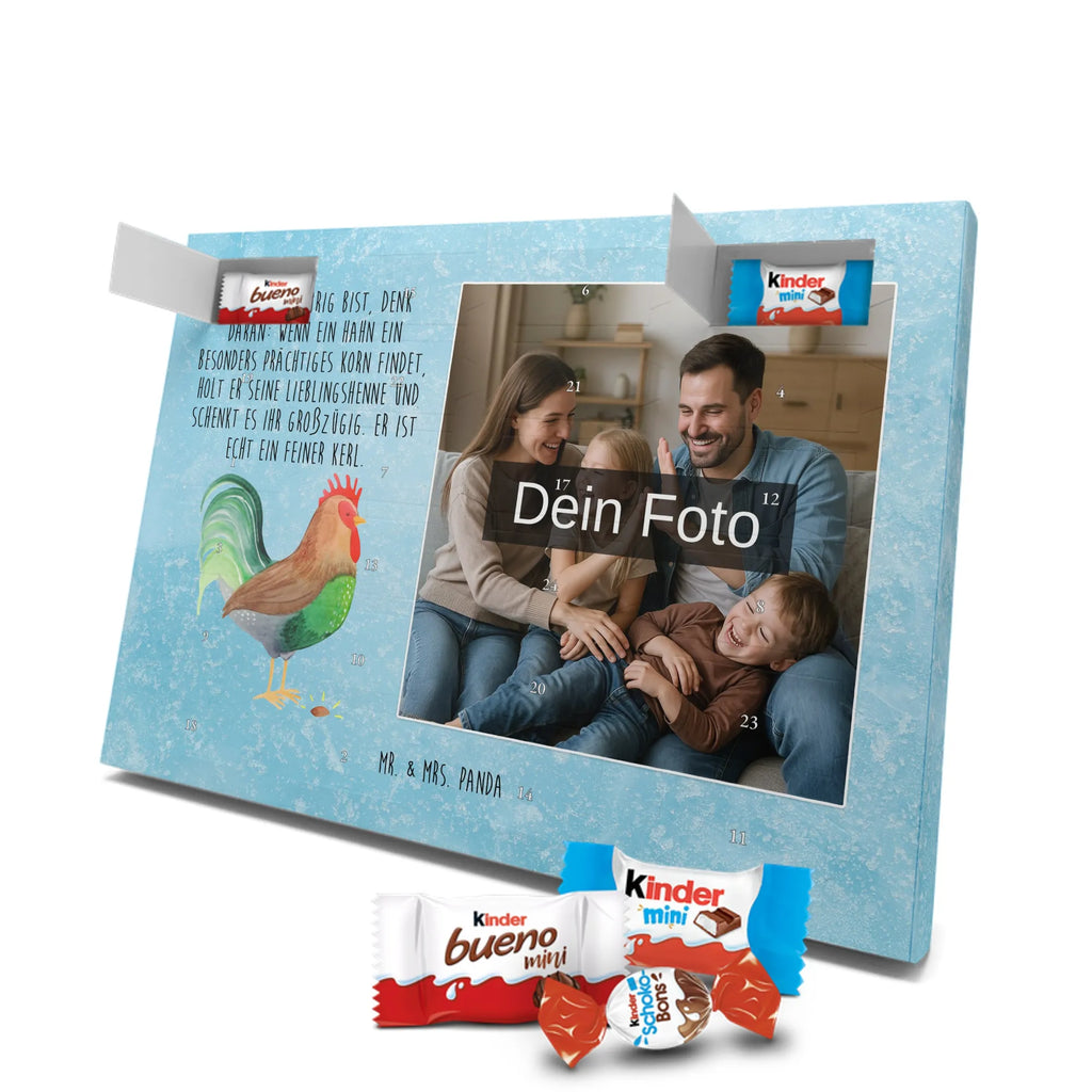 Personalisierter Schoko Foto Adventskalender Hahn Korn Personalisierter Schoko Foto Adventskalender, Hoftiere, Landwirtin, Bauernhof, Landwirt, Hahn, Korn, Eier, Natur, Henne
