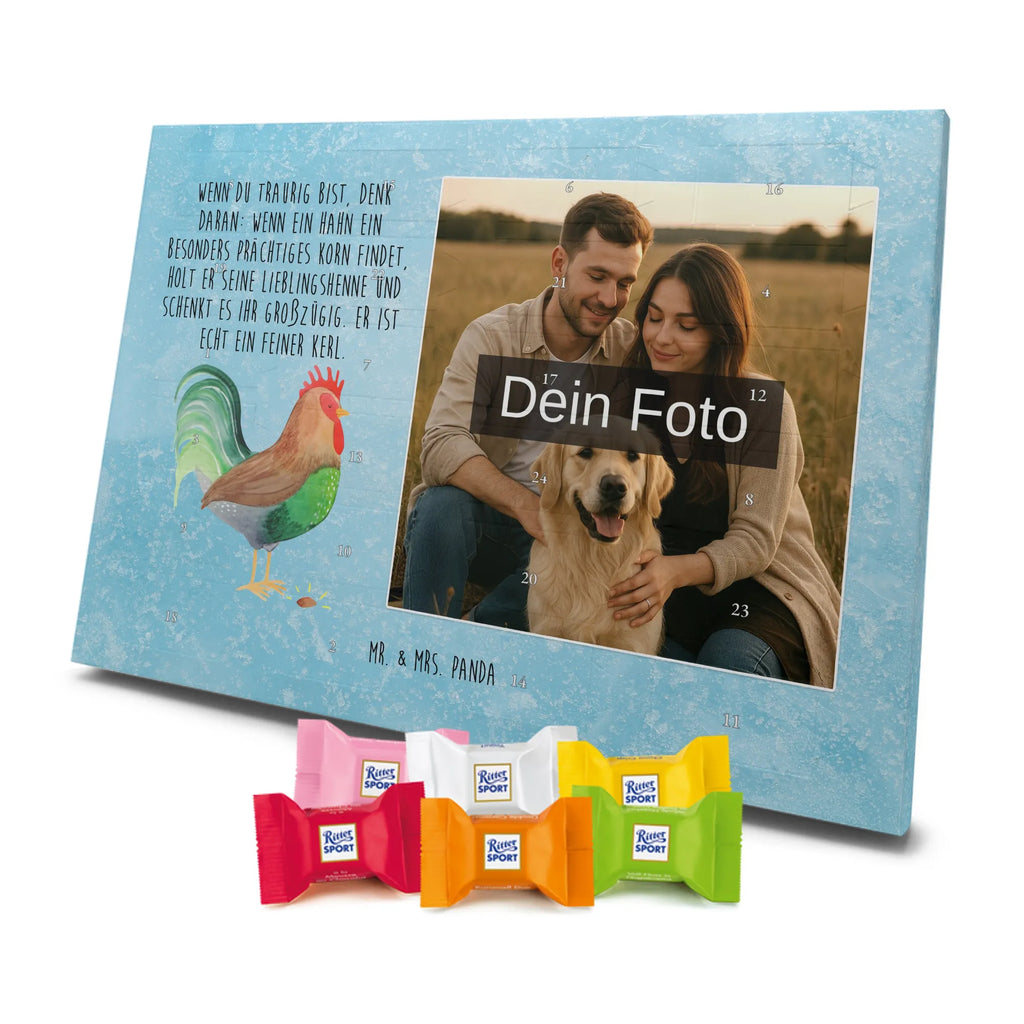 Personalisierter Schoko Foto Adventskalender Hahn Korn Personalisierter Schoko Foto Adventskalender, Hoftiere, Landwirtin, Bauernhof, Landwirt, Hahn, Korn, Eier, Natur, Henne