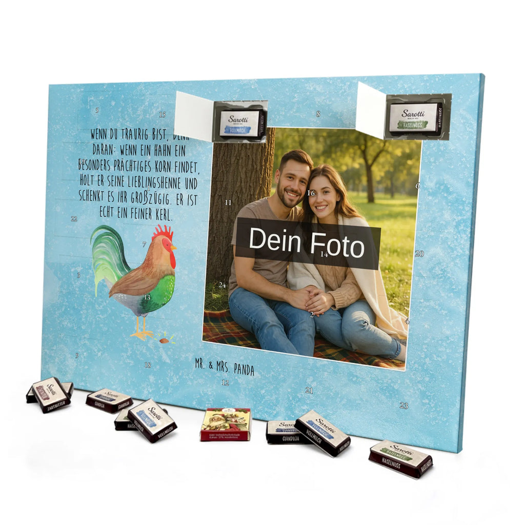 Personalisierter Schoko Foto Adventskalender Hahn Korn Personalisierter Schoko Foto Adventskalender, Hoftiere, Landwirtin, Bauernhof, Landwirt, Hahn, Korn, Eier, Natur, Henne