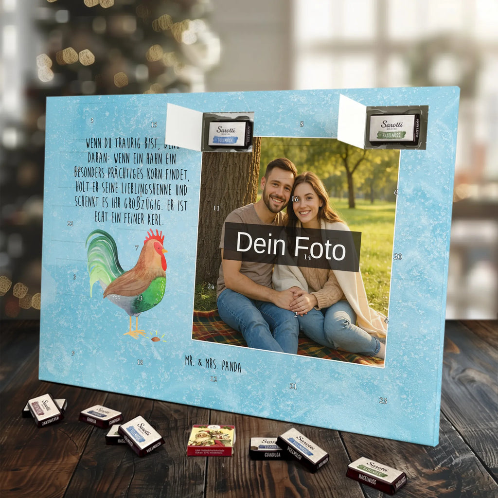 Personalisierter Schoko Foto Adventskalender Hahn Korn Personalisierter Schoko Foto Adventskalender, Hoftiere, Landwirtin, Bauernhof, Landwirt, Hahn, Korn, Eier, Natur, Henne