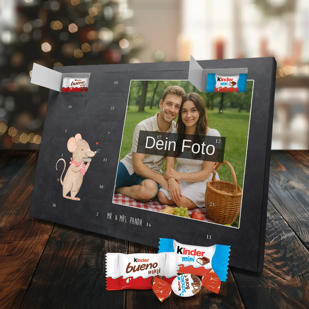 Personalisierter Schoko Foto Adventskalender Maus Mundharmonika Personalisierter Schoko Foto Adventskalender, Musikliebhaber, Geschenke Musiker, Instrumente, Lagerfeuer, Mundharmonika, Maus, Gesang