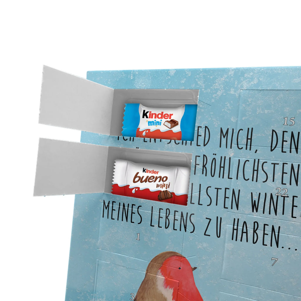 Personalisierter Schoko Foto Adventskalender Rotkehlchen Schlitten Personalisierter Schoko Foto Adventskalender, Winter, Wintermotiv, Advent, Nikolaus, Weihnachten, Weihnachtsdeko, Heiligabend, Vogel, Schlitten