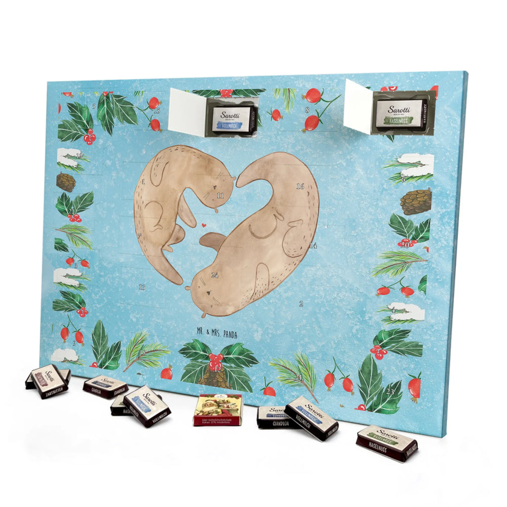 Chocolate advent calendar otter Heart mammal, predator, gifts for people in love, gift ideas for animal lovers, animal, aquatic animal, marten, otter gifts, water mammal, water, water animal, sea otter, animal lover, European otter, baby otter, heart, anniversary, love gift, life together, wedding day, proof of love, better half