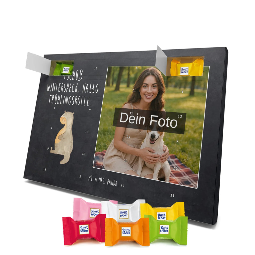 Personalisierter Schoko Foto Adventskalender Otter Bauch Personalisierter Schoko Foto Adventskalender, Fischotter, Otter, Seeotter, Otter Seeotter See Otter