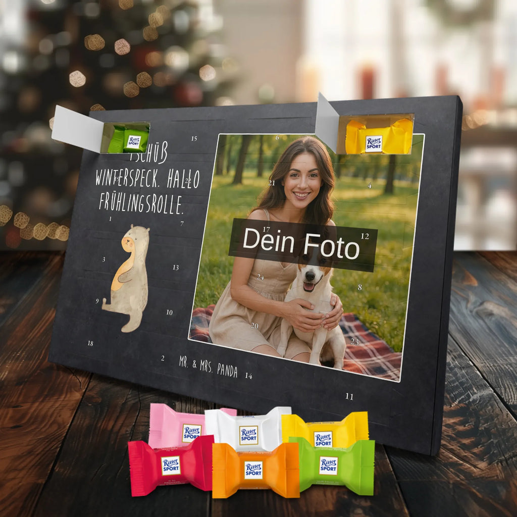 Personalisierter Schoko Foto Adventskalender Otter Bauch Personalisierter Schoko Foto Adventskalender, Fischotter, Otter, Seeotter, Otter Seeotter See Otter