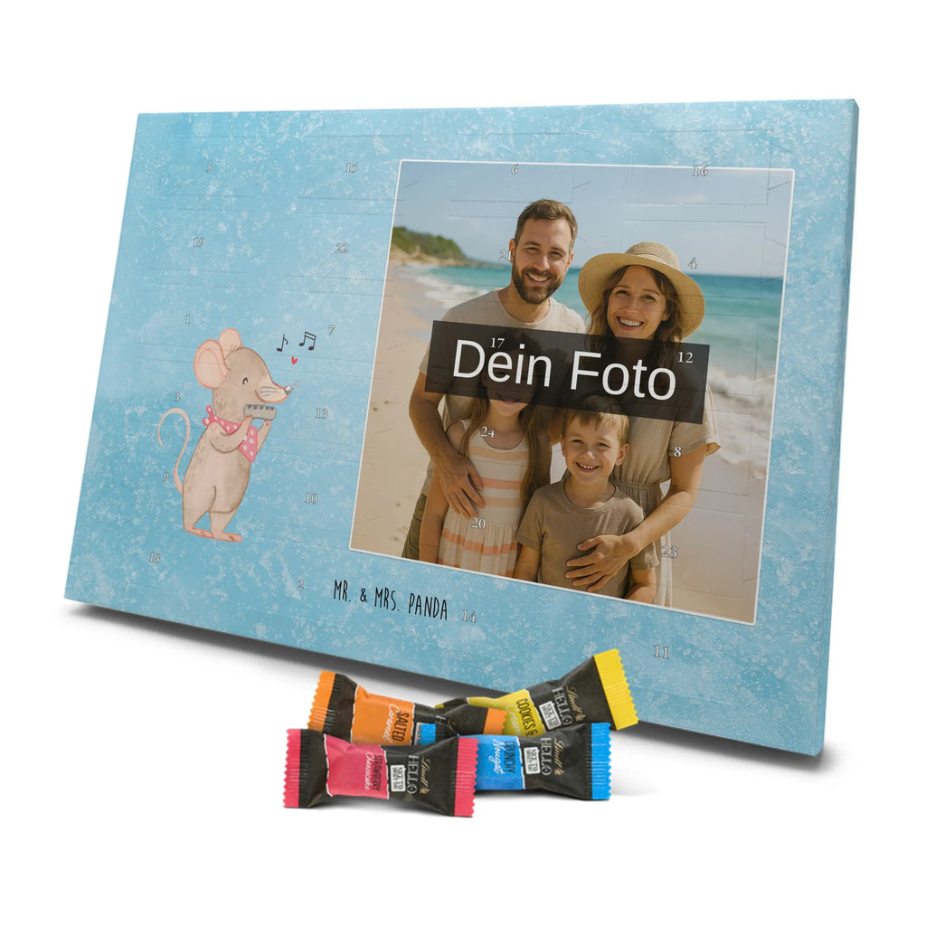 Personalisierter Schoko Foto Adventskalender Maus Mundharmonika Personalisierter Schoko Foto Adventskalender, Musikliebhaber, Geschenke Musiker, Instrumente, Lagerfeuer, Mundharmonika, Maus, Gesang