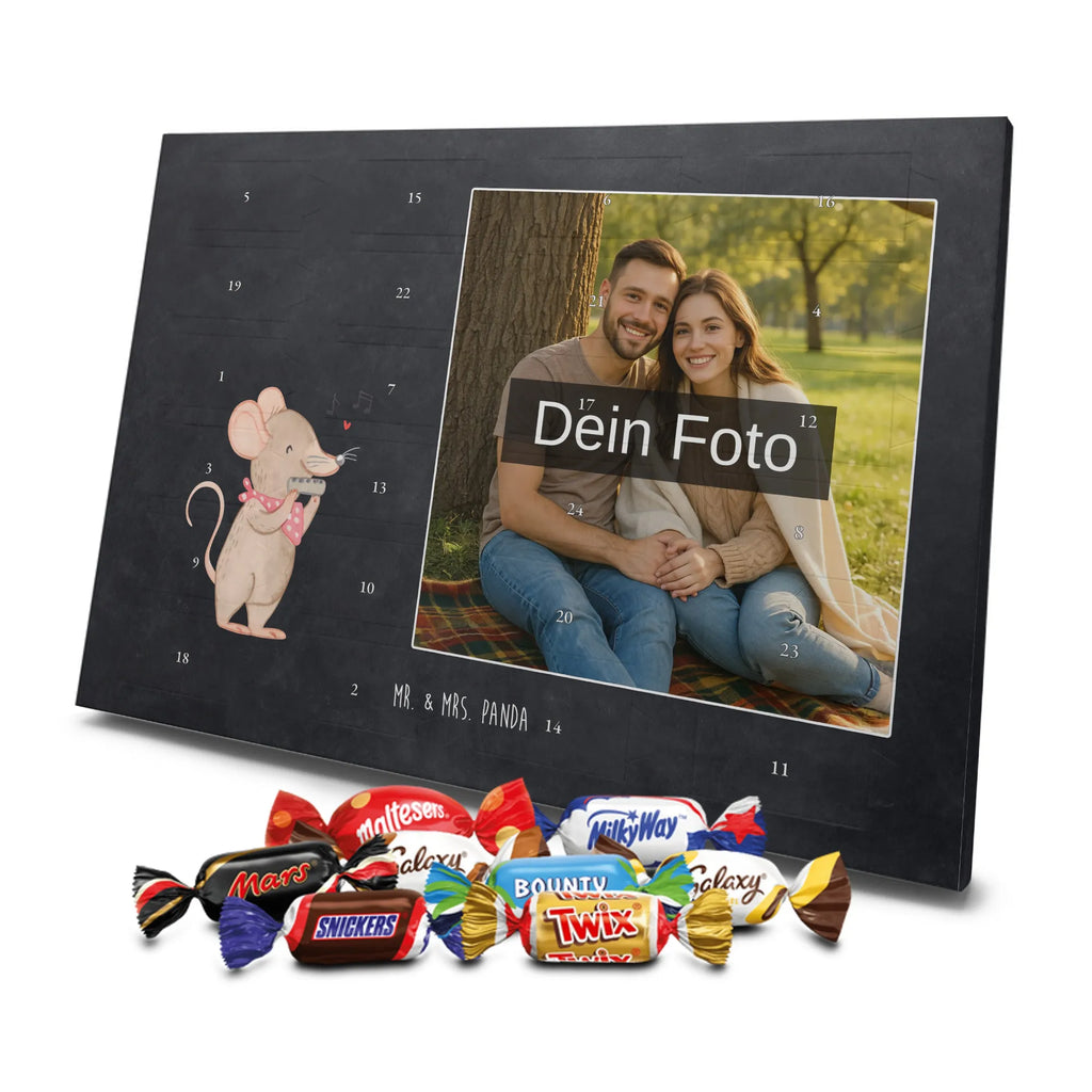 Personalisierter Schoko Foto Adventskalender Maus Mundharmonika Personalisierter Schoko Foto Adventskalender, Musikliebhaber, Geschenke Musiker, Instrumente, Lagerfeuer, Mundharmonika, Maus, Gesang
