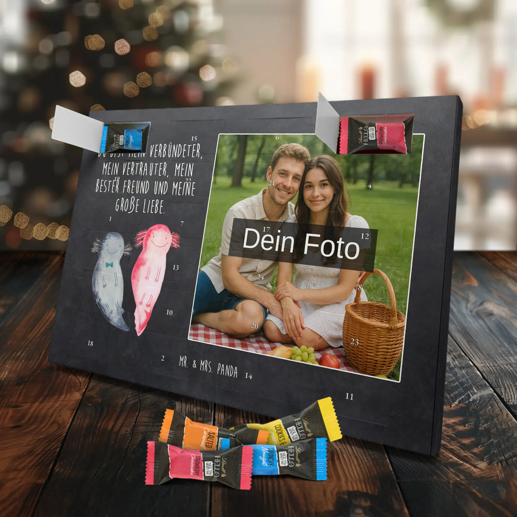  axolotl Girlfriend Personalisierter Schoko Foto Adventskalender, Axolotl, Molch, Schwanzlurch, Lurche, Jahrestag, Valentinstag, Lurch, Axolot, Ehemann, Freund, Liebe, Verlobter, Große Liebe, Liebesbeweis