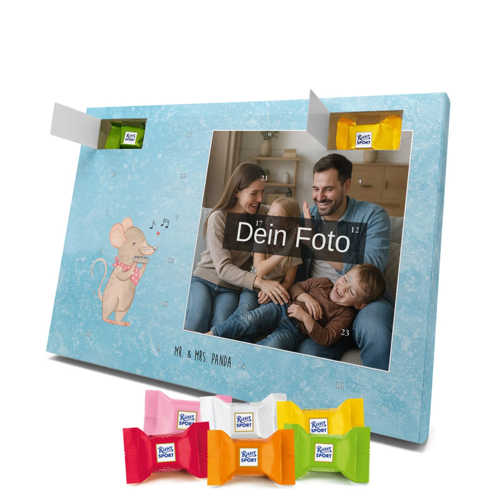 Personalisierter Schoko Foto Adventskalender Maus Mundharmonika Personalisierter Schoko Foto Adventskalender, Musikliebhaber, Geschenke Musiker, Instrumente, Lagerfeuer, Mundharmonika, Maus, Gesang
