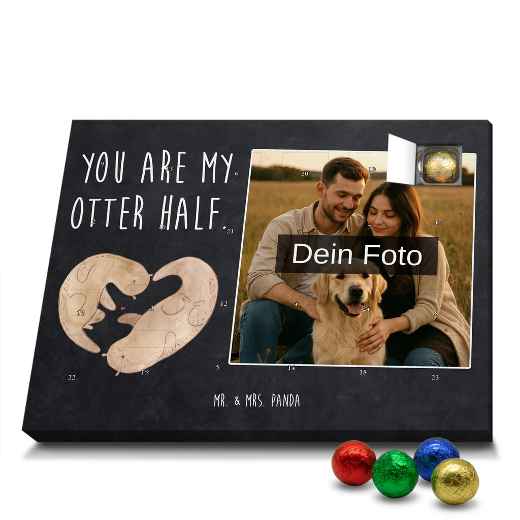 Personalisierter Schoko Foto Adventskalender Otter Herz Personalisierter Schoko Foto Adventskalender, Seeotter, Fischotter, Otter, Love You, Hochzeitstag, Herz, Jahrestag, Gemeinsames Leben, Liebesbeweis, Verlobung, Liebe, Liebesgeschenk, Bessere Hälfte