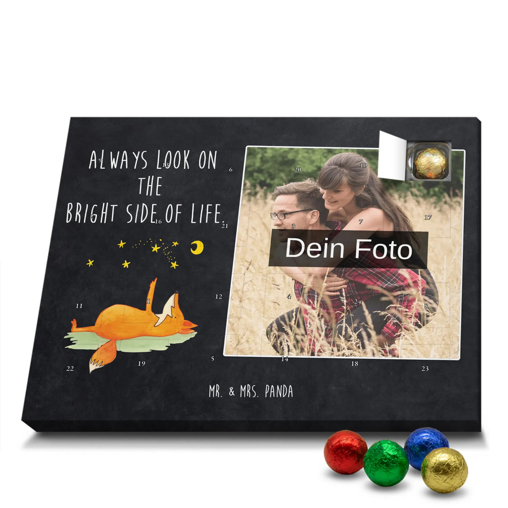 Personalisierter Schoko Foto Adventskalender Fuchs Sterne Personalisierter Schoko Foto Adventskalender, Fuchs, Spruch Positiv, Always Look On The Bright Side Of Life, Füchse, Spruch schön, Romantik, Tröstende Worte