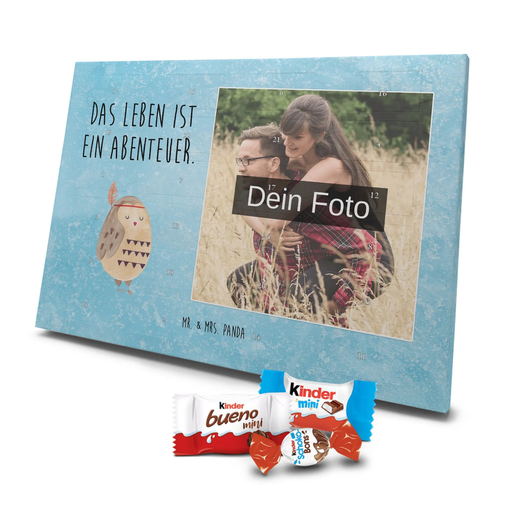 Personalisierter Schoko Foto Adventskalender Eule Federschmuck Personalisierter Schoko Foto Adventskalender, Eule, Das Leben ist ein Abenteuer, Eule Deko, Federschmuck, Dekoration, Owl, Reisespruch
