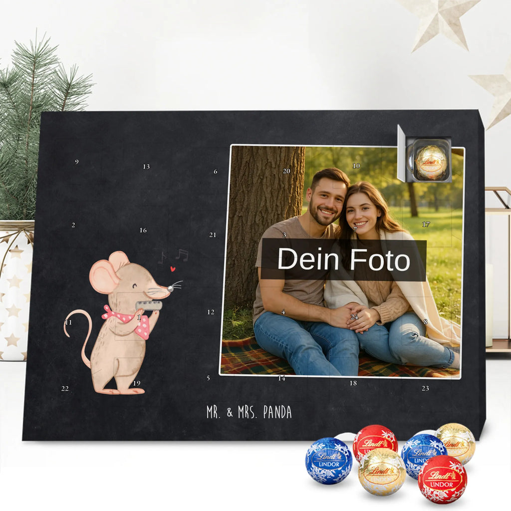 Personalisierter Schoko Foto Adventskalender Maus Mundharmonika Personalisierter Schoko Foto Adventskalender, Musikliebhaber, Geschenke Musiker, Instrumente, Lagerfeuer, Mundharmonika, Maus, Gesang
