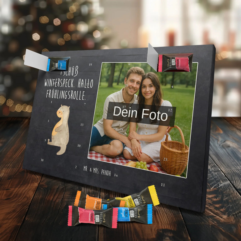 Personalisierter Schoko Foto Adventskalender Otter Bauch Personalisierter Schoko Foto Adventskalender, Fischotter, Otter, Seeotter, Otter Seeotter See Otter