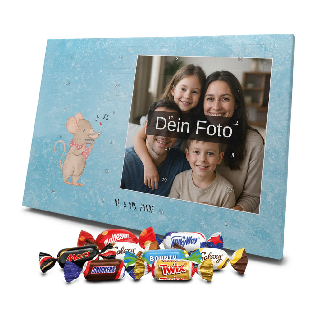 Personalisierter Schoko Foto Adventskalender Maus Mundharmonika Personalisierter Schoko Foto Adventskalender, Musikliebhaber, Geschenke Musiker, Instrumente, Lagerfeuer, Mundharmonika, Maus, Gesang