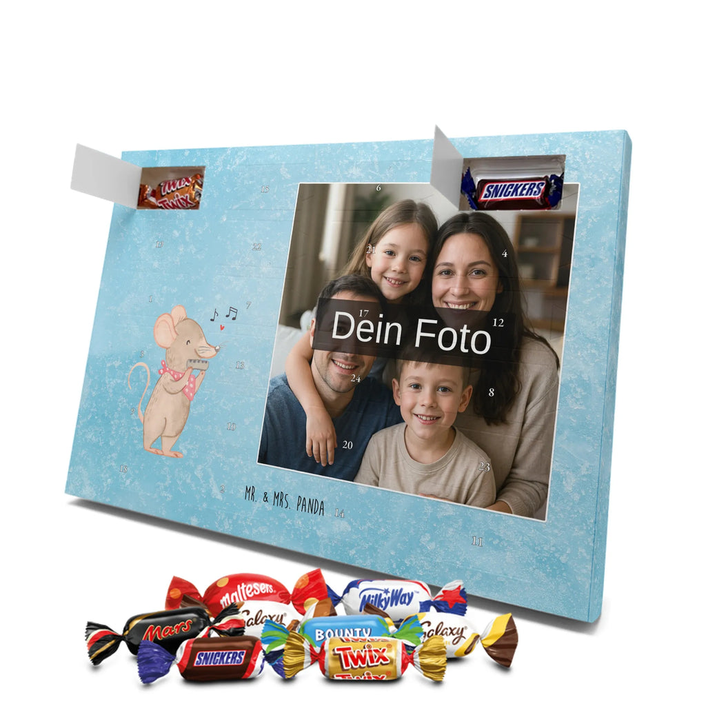 Personalisierter Schoko Foto Adventskalender Maus Mundharmonika Personalisierter Schoko Foto Adventskalender, Musikliebhaber, Geschenke Musiker, Instrumente, Lagerfeuer, Mundharmonika, Maus, Gesang