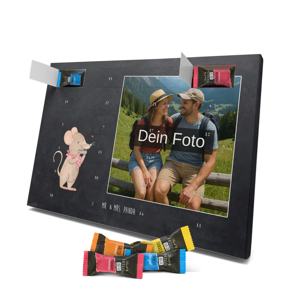 Personalisierter Schoko Foto Adventskalender Maus Mundharmonika Personalisierter Schoko Foto Adventskalender, Musikliebhaber, Geschenke Musiker, Instrumente, Lagerfeuer, Mundharmonika, Maus, Gesang