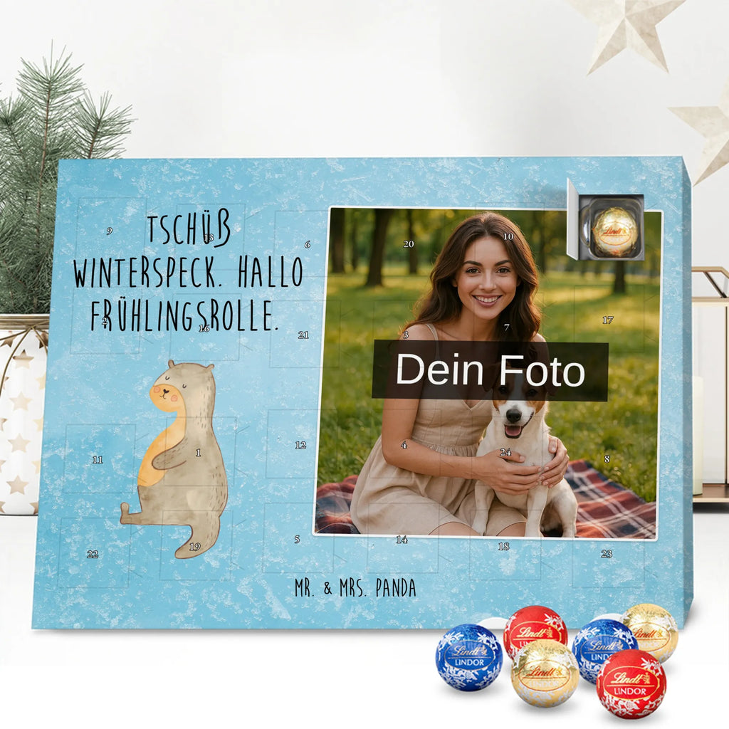 Personalisierter Schoko Foto Adventskalender Otter Bauch Personalisierter Schoko Foto Adventskalender, Fischotter, Otter, Seeotter, Otter Seeotter See Otter