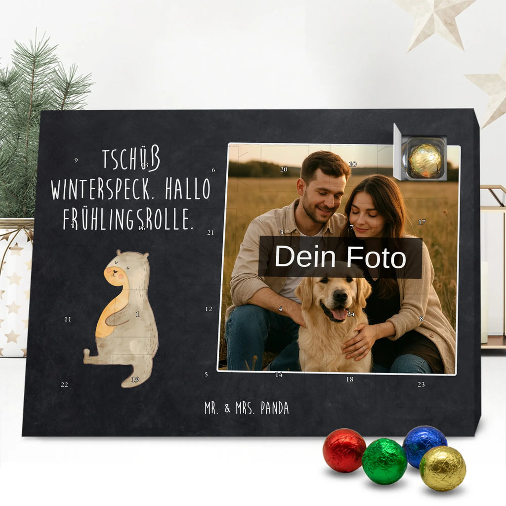 Personalisierter Schoko Foto Adventskalender Otter Bauch Personalisierter Schoko Foto Adventskalender, Fischotter, Otter, Seeotter, Otter Seeotter See Otter
