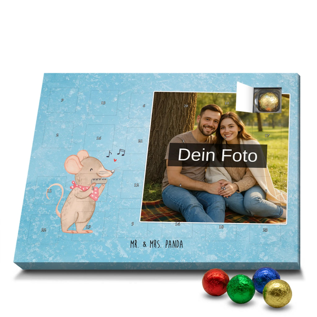 Personalisierter Schoko Foto Adventskalender Maus Mundharmonika Personalisierter Schoko Foto Adventskalender, Musikliebhaber, Geschenke Musiker, Instrumente, Lagerfeuer, Mundharmonika, Maus, Gesang