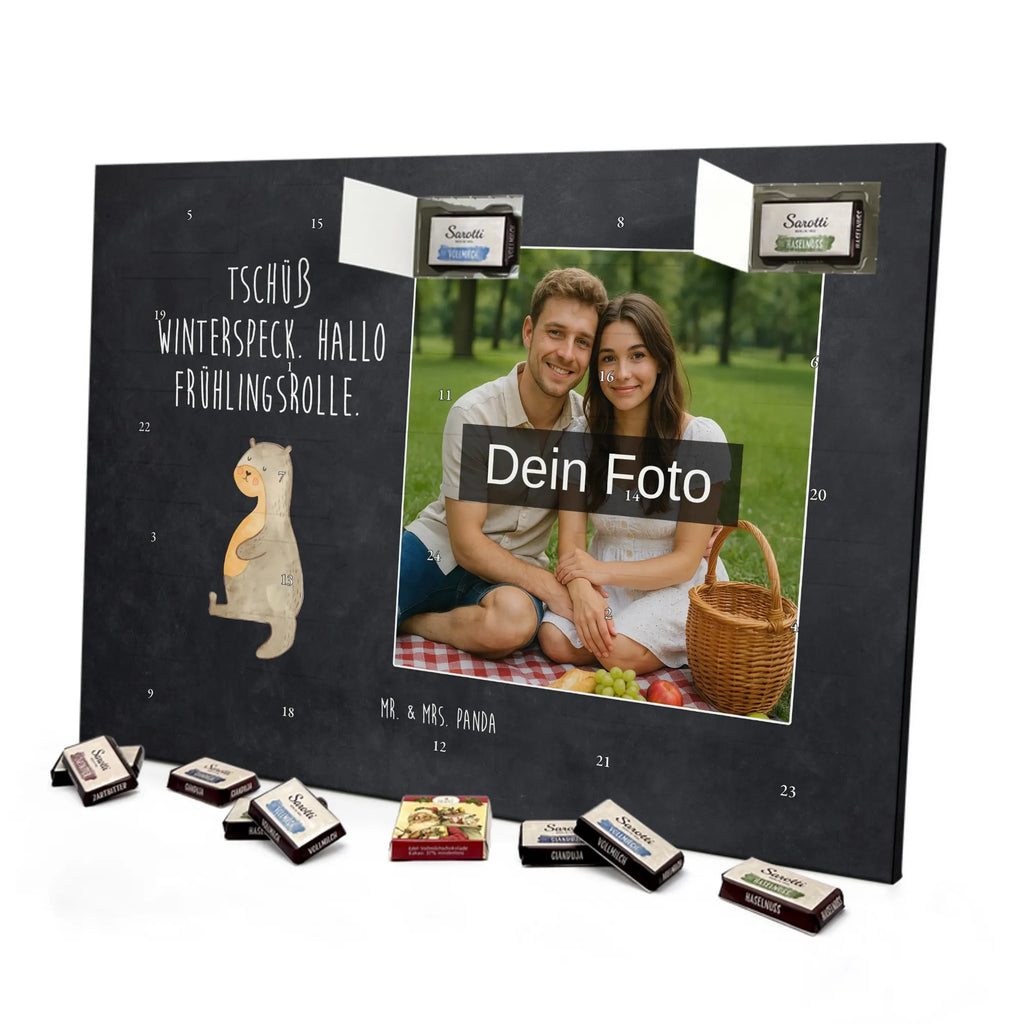 Personalisierter Schoko Foto Adventskalender Otter Bauch Personalisierter Schoko Foto Adventskalender, Fischotter, Otter, Seeotter, Otter Seeotter See Otter