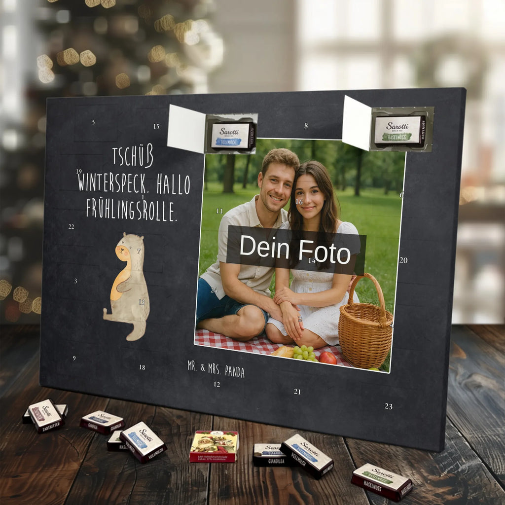 Personalisierter Schoko Foto Adventskalender Otter Bauch Personalisierter Schoko Foto Adventskalender, Fischotter, Otter, Seeotter, Otter Seeotter See Otter