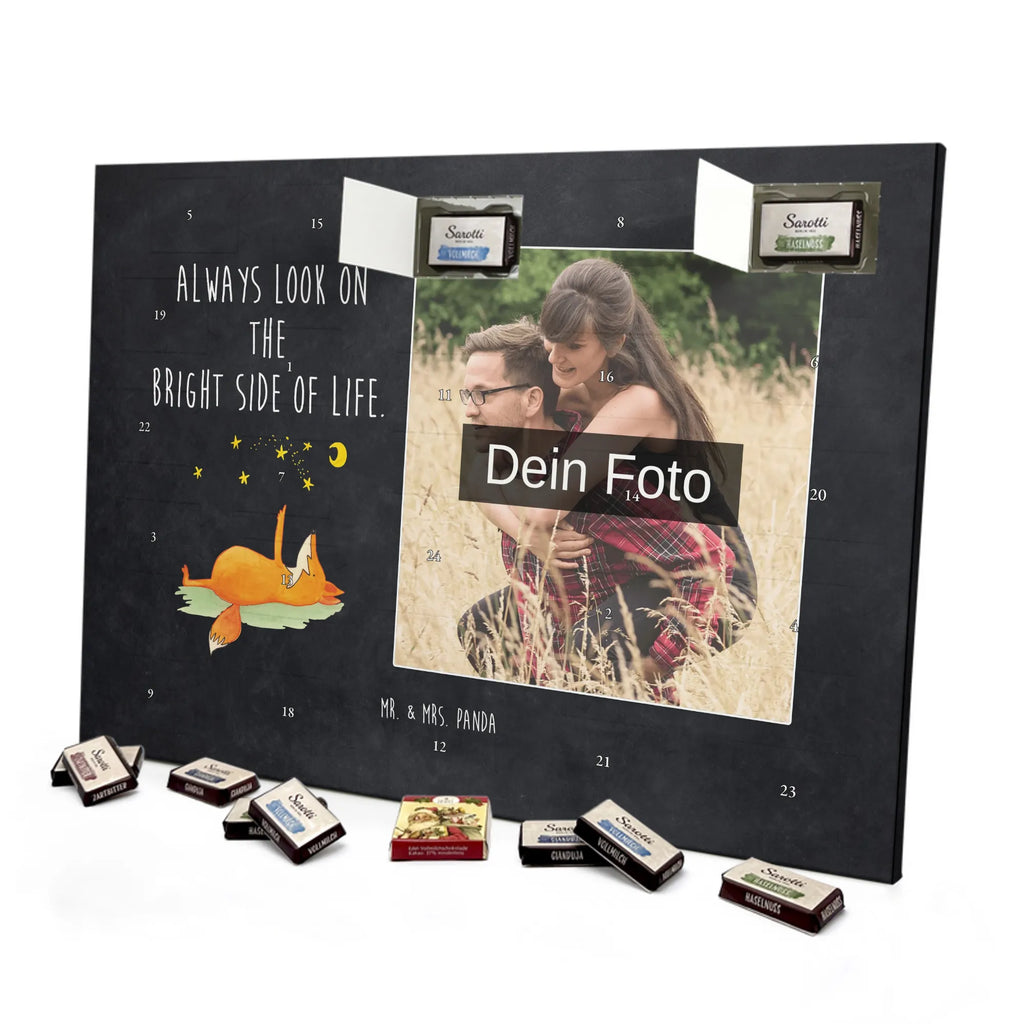 Personalisierter Schoko Foto Adventskalender Fuchs Sterne Personalisierter Schoko Foto Adventskalender, Fuchs, Spruch Positiv, Always Look On The Bright Side Of Life, Füchse, Spruch schön, Romantik, Tröstende Worte