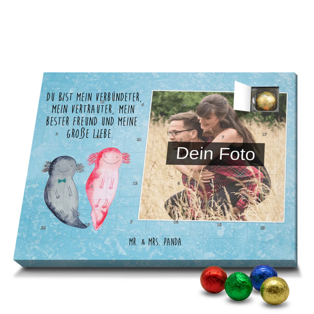  axolotl Girlfriend Personalisierter Schoko Foto Adventskalender, Axolotl, Molch, Schwanzlurch, Lurche, Jahrestag, Valentinstag, Lurch, Axolot, Ehemann, Freund, Liebe, Verlobter, Große Liebe, Liebesbeweis
