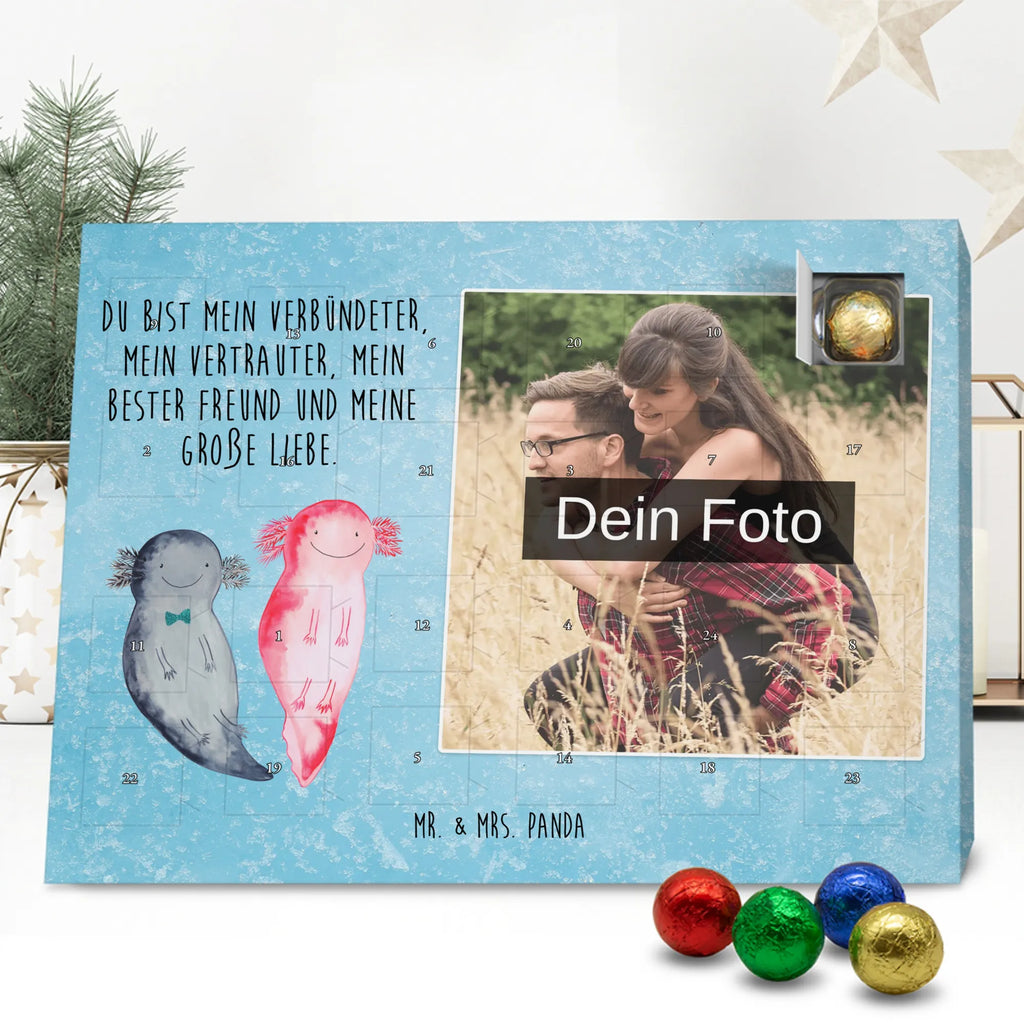  axolotl Girlfriend Personalisierter Schoko Foto Adventskalender, Axolotl, Molch, Schwanzlurch, Lurche, Jahrestag, Valentinstag, Lurch, Axolot, Ehemann, Freund, Liebe, Verlobter, Große Liebe, Liebesbeweis
