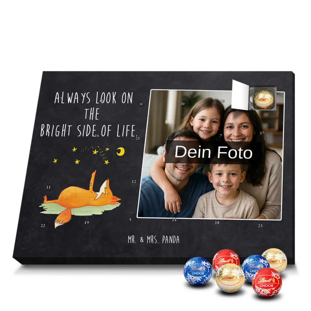 Personalisierter Schoko Foto Adventskalender Fuchs Sterne Personalisierter Schoko Foto Adventskalender, Fuchs, Spruch Positiv, Always Look On The Bright Side Of Life, Füchse, Spruch schön, Romantik, Tröstende Worte