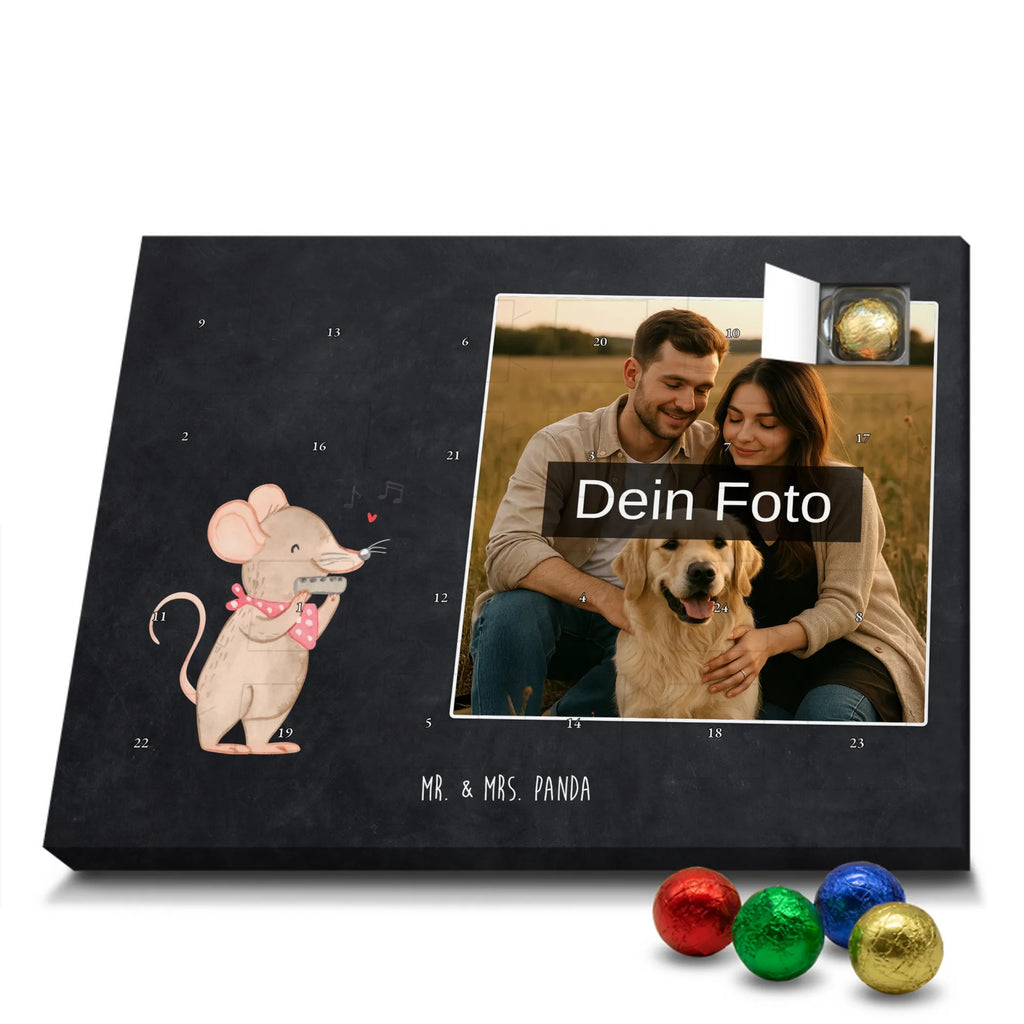 Personalisierter Schoko Foto Adventskalender Maus Mundharmonika Personalisierter Schoko Foto Adventskalender, Musikliebhaber, Geschenke Musiker, Instrumente, Lagerfeuer, Mundharmonika, Maus, Gesang