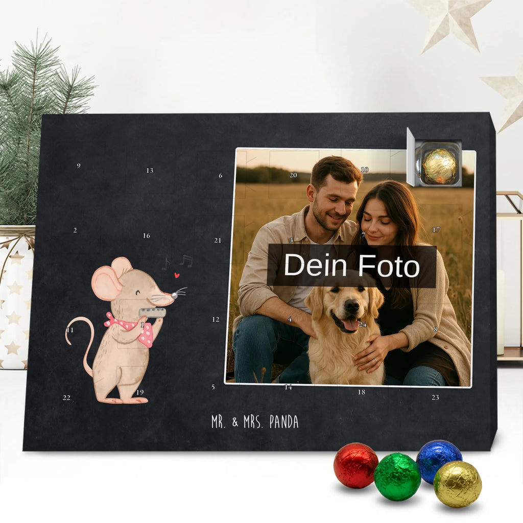 Personalisierter Schoko Foto Adventskalender Maus Mundharmonika Personalisierter Schoko Foto Adventskalender, Musikliebhaber, Geschenke Musiker, Instrumente, Lagerfeuer, Mundharmonika, Maus, Gesang