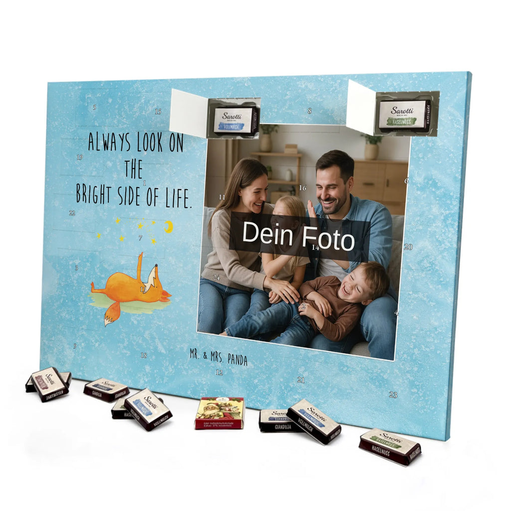 Personalisierter Schoko Foto Adventskalender Fuchs Sterne Personalisierter Schoko Foto Adventskalender, Fuchs, Spruch Positiv, Always Look On The Bright Side Of Life, Füchse, Spruch schön, Romantik, Tröstende Worte