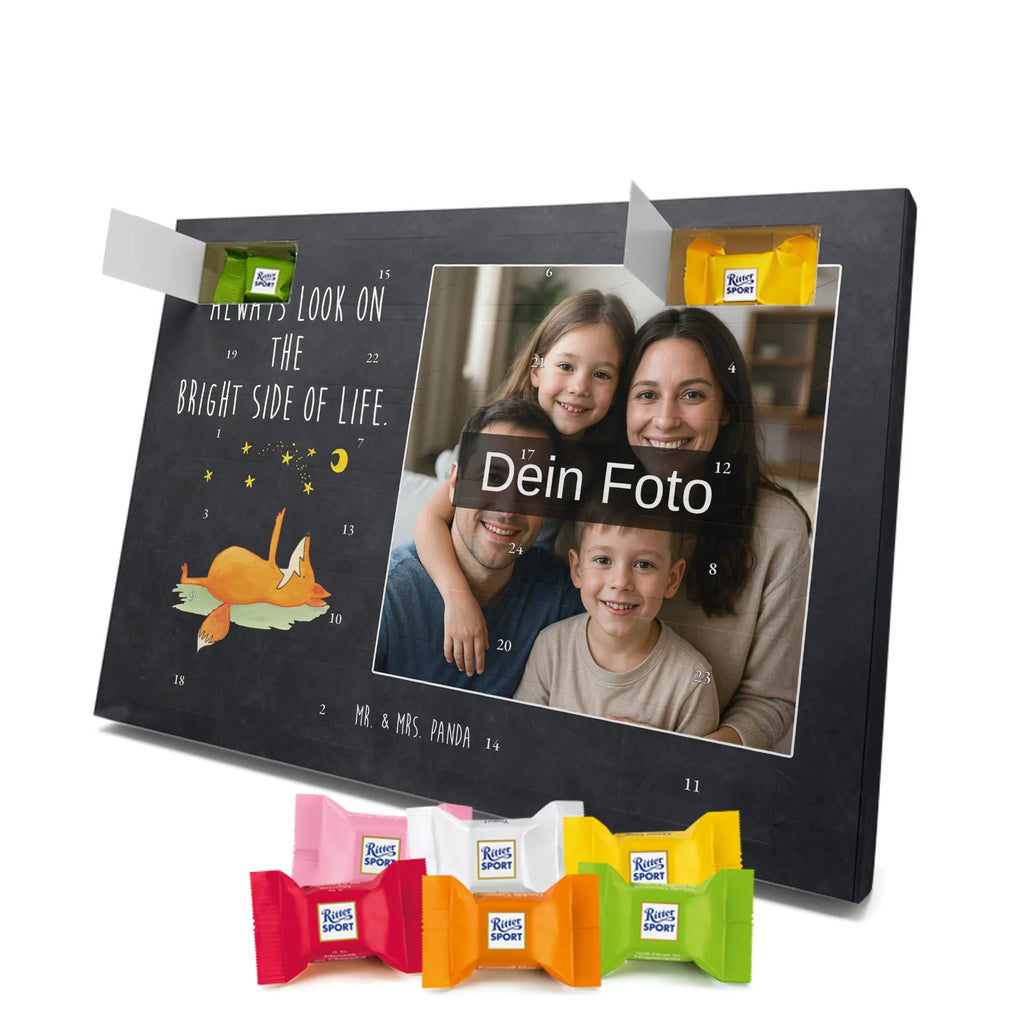 Personalisierter Schoko Foto Adventskalender Fuchs Sterne Personalisierter Schoko Foto Adventskalender, Fuchs, Spruch Positiv, Always Look On The Bright Side Of Life, Füchse, Spruch schön, Romantik, Tröstende Worte