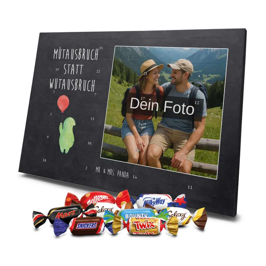  tortoise balloon Personalisierter Schoko Foto Adventskalender, Schildkröte, Motivation, Mutausbruch, Schildkröten, Motivationsspruch