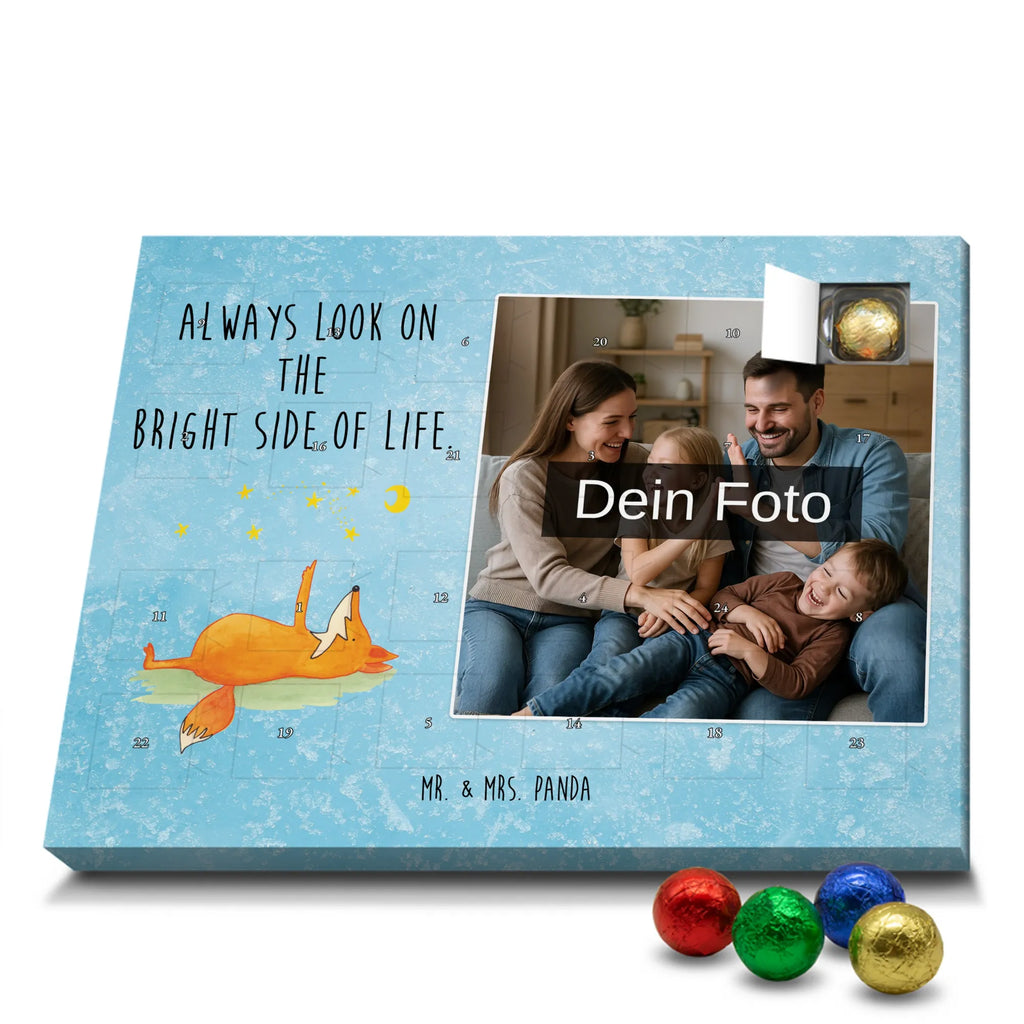 Personalisierter Schoko Foto Adventskalender Fuchs Sterne Personalisierter Schoko Foto Adventskalender, Fuchs, Spruch Positiv, Always Look On The Bright Side Of Life, Füchse, Spruch schön, Romantik, Tröstende Worte