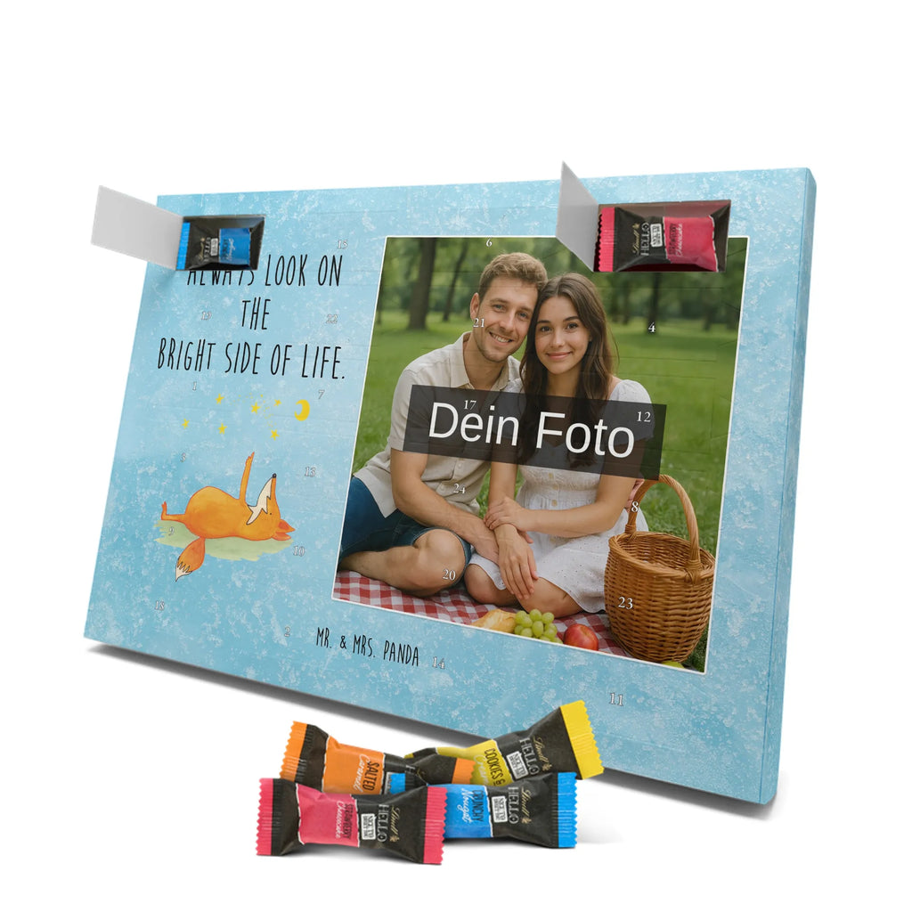 Personalisierter Schoko Foto Adventskalender Fuchs Sterne Personalisierter Schoko Foto Adventskalender, Fuchs, Spruch Positiv, Always Look On The Bright Side Of Life, Füchse, Spruch schön, Romantik, Tröstende Worte