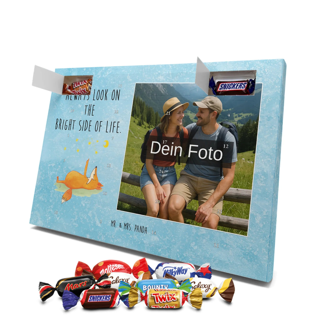 Personalisierter Schoko Foto Adventskalender Fuchs Sterne Personalisierter Schoko Foto Adventskalender, Fuchs, Spruch Positiv, Always Look On The Bright Side Of Life, Füchse, Spruch schön, Romantik, Tröstende Worte