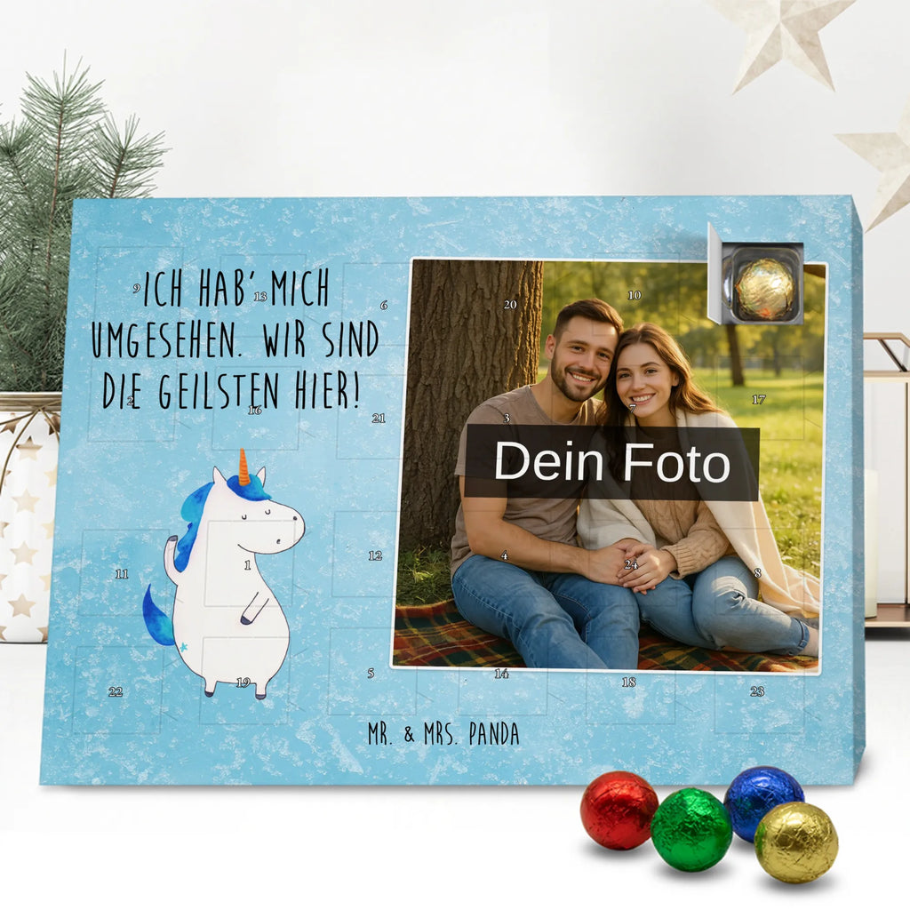 Personalisierter Schoko Foto Adventskalender Einhorn Mann Personalisierter Schoko Foto Adventskalender, Unicorn, Einhorn, Einhörner, Einhorn Deko, Cool, Freundin, Mann, Beste, BFF, Bester Freund, Familie, Hübsch, Party
