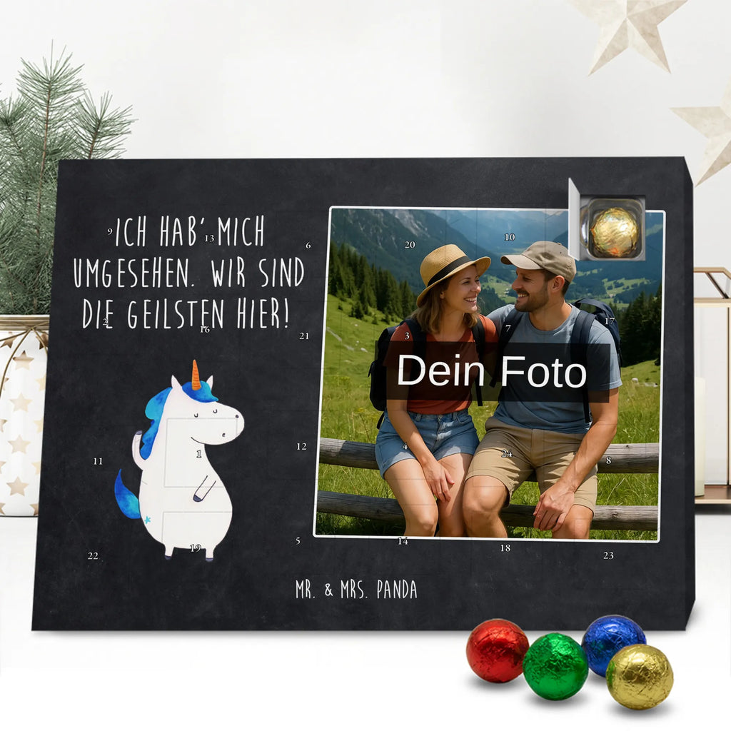 Personalisierter Schoko Foto Adventskalender Einhorn Mann Personalisierter Schoko Foto Adventskalender, Unicorn, Einhorn, Einhörner, Einhorn Deko, Cool, Freundin, Mann, Beste, BFF, Bester Freund, Familie, Hübsch, Party