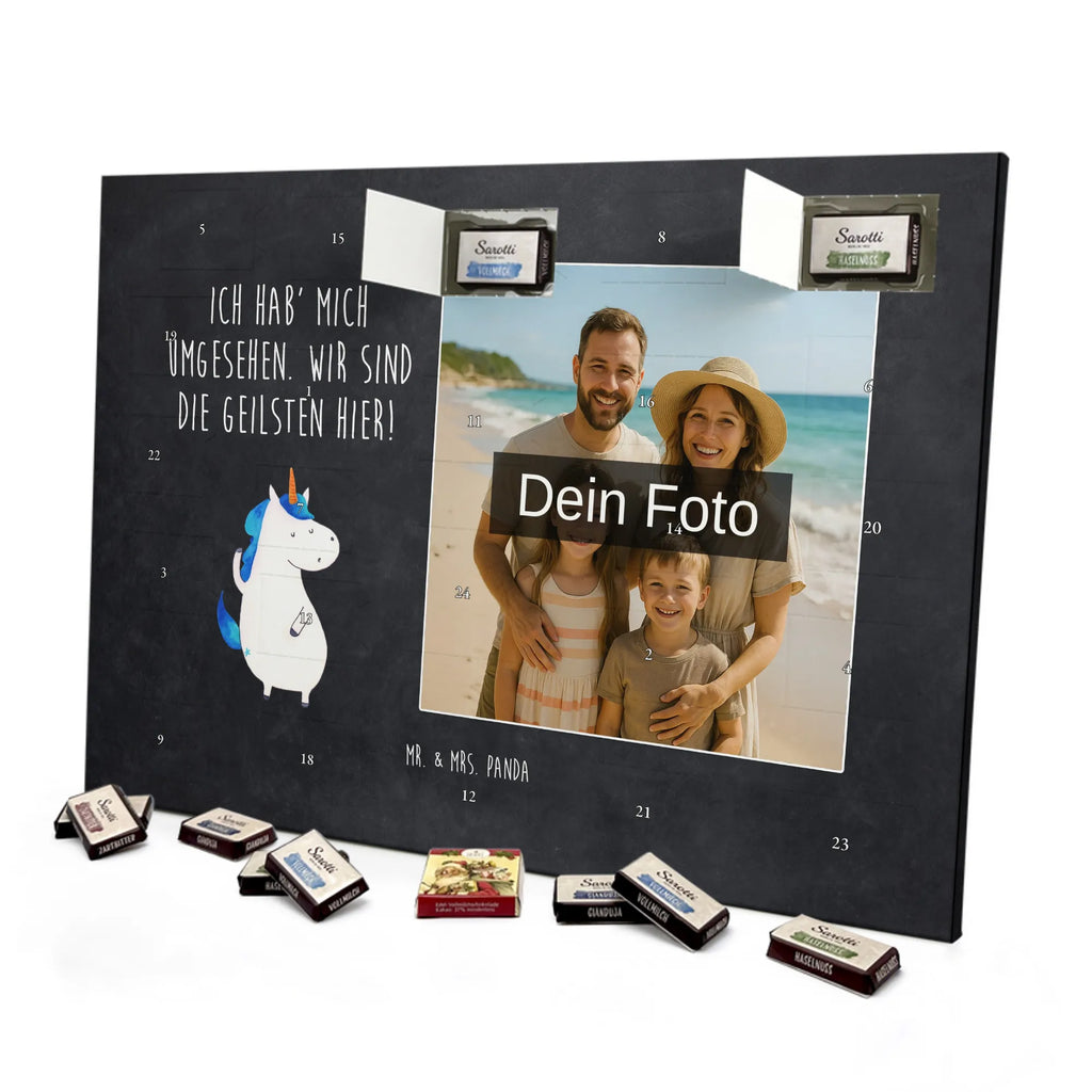 Personalisierter Schoko Foto Adventskalender Einhorn Mann Personalisierter Schoko Foto Adventskalender, Unicorn, Einhorn, Einhörner, Einhorn Deko, Cool, Freundin, Mann, Beste, BFF, Bester Freund, Familie, Hübsch, Party