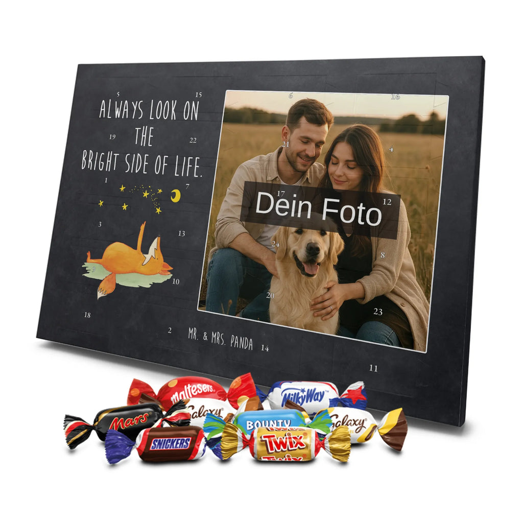Personalisierter Schoko Foto Adventskalender Fuchs Sterne Personalisierter Schoko Foto Adventskalender, Fuchs, Spruch Positiv, Always Look On The Bright Side Of Life, Füchse, Spruch schön, Romantik, Tröstende Worte