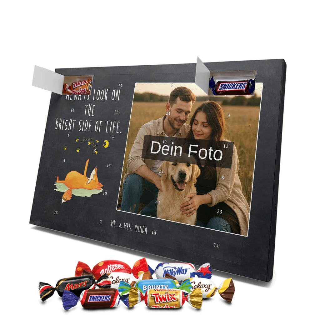 Personalisierter Schoko Foto Adventskalender Fuchs Sterne Personalisierter Schoko Foto Adventskalender, Fuchs, Spruch Positiv, Always Look On The Bright Side Of Life, Füchse, Spruch schön, Romantik, Tröstende Worte
