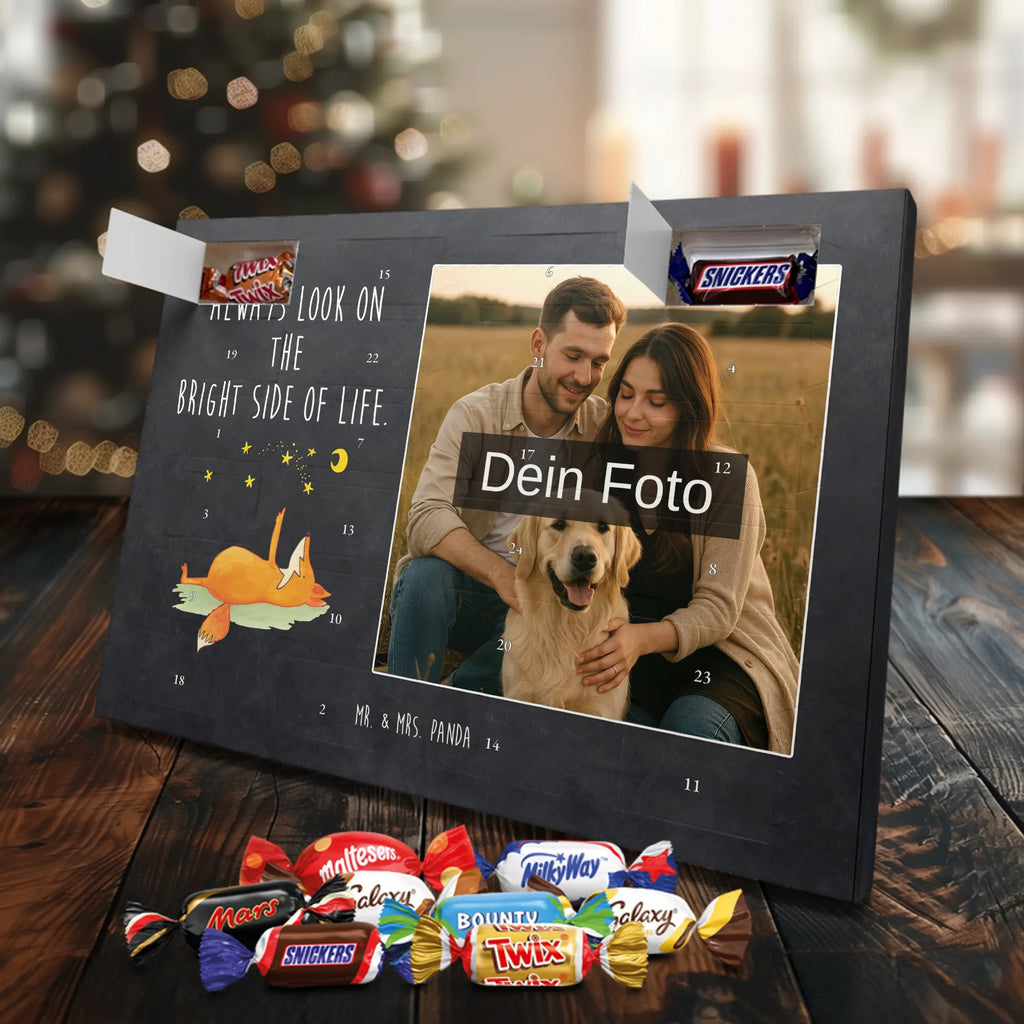 Personalisierter Schoko Foto Adventskalender Fuchs Sterne Personalisierter Schoko Foto Adventskalender, Fuchs, Spruch Positiv, Always Look On The Bright Side Of Life, Füchse, Spruch schön, Romantik, Tröstende Worte