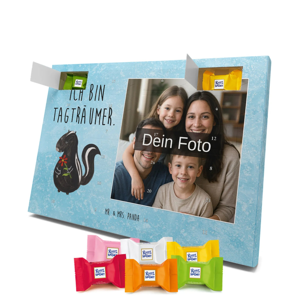 Personalisierter Schoko Foto Adventskalender Stinktier Blume Personalisierter Schoko Foto Adventskalender, Stinktier, Skunk, Träume, Tagträumer, Dreams, Stinker, Wildtier, Raubtier, Verträumt, Stinki